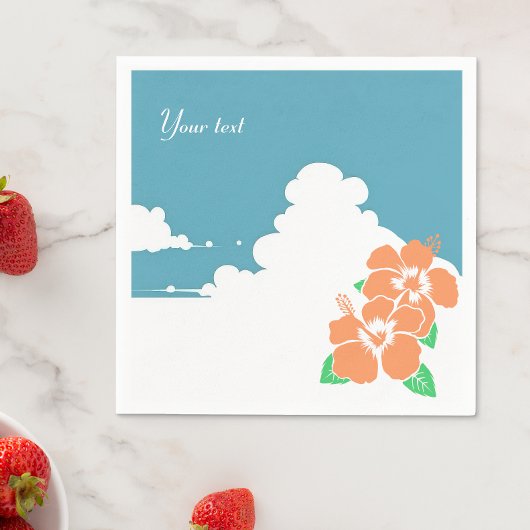 Tropical Hibiscus Summer Wedding Servet