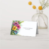 Tropical Hibiscus Wedding Place Card Plaatskaartje (Achterkant)