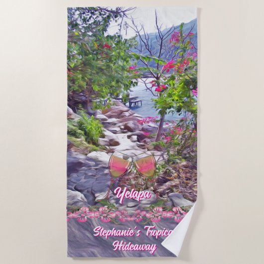 Tropical Hideaway & Wine 821 Strandlaken (Voorkant)