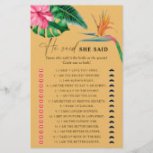 Tropical - Hij zei dat ze zei vrijgezellenfeest sp (Voorkant)
