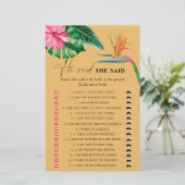 Tropical - Hij zei dat ze zei vrijgezellenfeest sp (Staand voorkant)