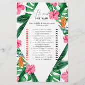 Tropical - Hij zei dat ze zei vrijgezellenfeest sp (Voorkant)