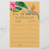 Tropical - Hoe oud waren ze bruidsspel (Voorkant)