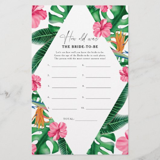 Tropical - Hoe oud was de bruid om te spelen (Voorkant)