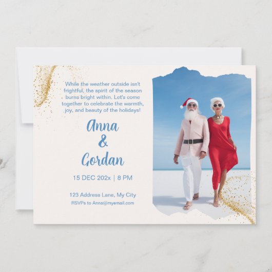 Tropical Holiday Kaart Invitation (Voorkant)