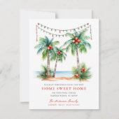 Tropical Holiday New Home Card Aankondiging (Voorkant)