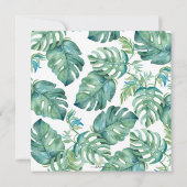 Tropical Holiday Party Waterverf Flamingo Kaart (Achterkant)