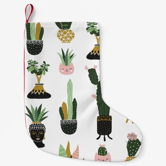 Tropical House Planten Illustratie Kleine Kerstsok (Voorkant)