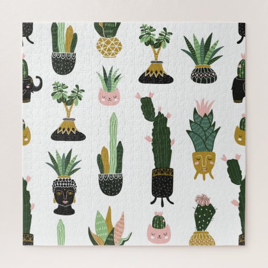 Tropical House Planten Illustratie Legpuzzel (Verticaal)
