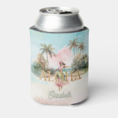 Tropical Hula Meisje Aloha Hawaii Aangepaste Koelb Blikjeskoeler (Blikje Achterkant)