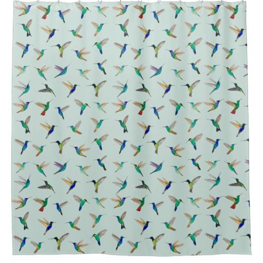 Tropical Hummingbirds Douchegordijn (Voorkant)