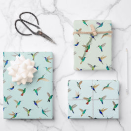 Tropical Hummingbirds Inpakpapier Vel