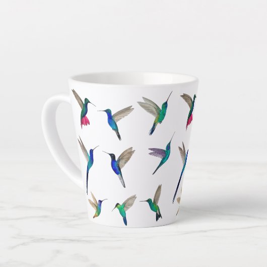 Tropical hummingbirds latte mok (Linkerhoek)