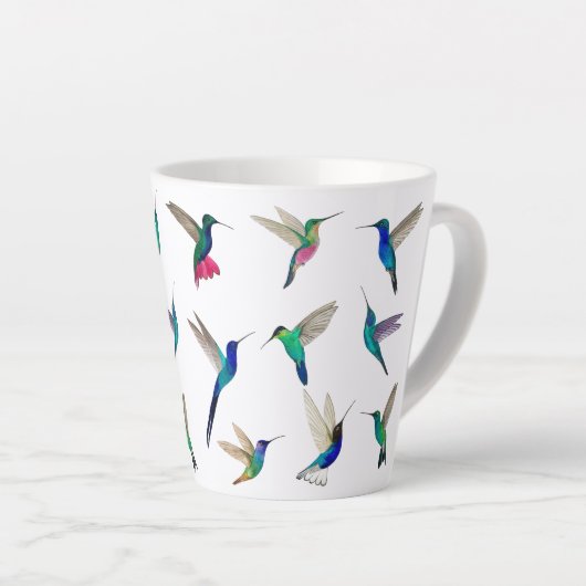 Tropical hummingbirds latte mok (Rechterhoek)