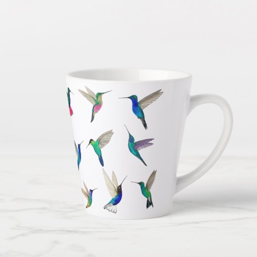 Tropical hummingbirds latte mok (Rechts)