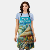 Tropical Hut Christmas Palm Tree Personalized Schort (Gedragen)