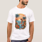 Tropical Ink Fusion: Zeiler Jerry Tattoo Kunst T-shirt (Voorkant)