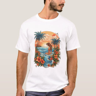 Tropical Ink Fusion: Zeiler Jerry Tattoo Kunst T-shirt