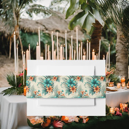 Tropical Iridescence Invitation Belly Band Uitnodigingen Wikkel