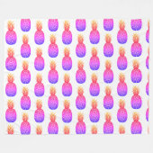 Tropical Island Ananas Fleece Deken (Voorkant (Horizontaal))