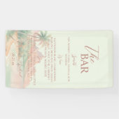 Tropical Island Bar Menu Wedding Reception Decor Spandoek (Horizontaal)
