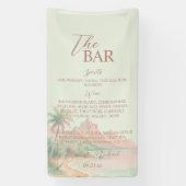 Tropical Island Bar Menu Wedding Reception Decor Spandoek (Verticaal)