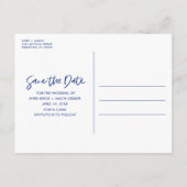 Tropical Island Beach Bruiloft Save the Date Aankondigingskaart (Achterkant)