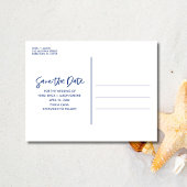 Tropical Island Beach Bruiloft Save the Date Aankondigingskaart