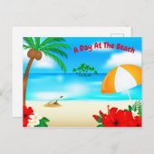 Tropical Island Beach Getaway Briefkaart (Voorkant / Achterkant)