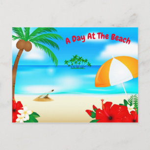 Tropical Island Beach Getaway Briefkaart