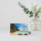 Tropical Island Beach Getaway Visitekaartje (Staand voorkant)