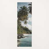 Tropical Island Beach Ocean Green Blue Foto Yogamat (Voorkant)