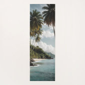 Tropical Island Beach Ocean Green Blue Foto Yogamat (Achterkant)