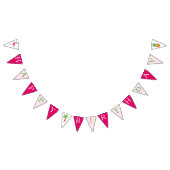 Tropical Island Beach Palm Tree Flamingo Verjaarda Vlaggetjes (Alle)