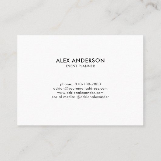 Tropical Island Beach Palm Tree Visitekaartje (Achterkant)