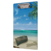 Tropical Island Beach Paradise Boat Klembord (Links)