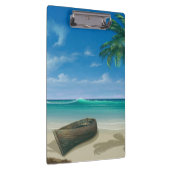 Tropical Island Beach Paradise Boat Klembord (Rechts)