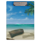 Tropical Island Beach Paradise Boat Klembord (Voorkant)