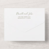 Tropical Island Beach Paradise Wedding RSVP All In One Uitnodiging (Achterkant)