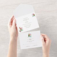 Tropical Island Beach Paradise Wedding RSVP