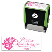 Tropical Island Beach Roze | Retouradresstempel Zelfinktende Stempel (In situ)