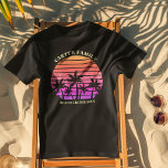 Tropical Island Beach Trip Custom Palm Tree<br><div class="desc">Cool bijpassende familie vakantie tri-blend T-shirts voor een eiland cruise. Beschikt over prachtige palmbomen voor een  roze zonsondergang op het strand. Perfect aangepaste zwarte t - shirts voor uw zomerreis naar het zee.</div>