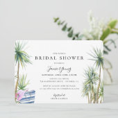 Tropical Island Beach Vrijgezellenfeest Kaart (Staand voorkant)