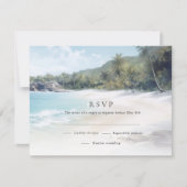 Tropical Island Beach Wedding RSVP (Voorkant)