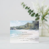 Tropical Island Beach Wedding RSVP (Staand voorkant)