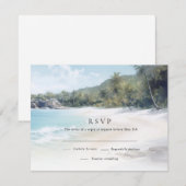 Tropical Island Beach Wedding RSVP (Voorkant / Achterkant)