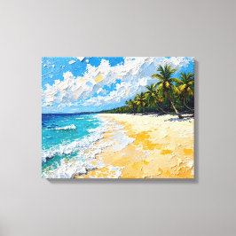 Tropical Island Beach Wrapped Canvas | kustijs