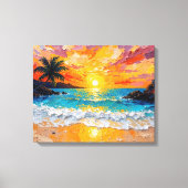 Tropical Island Beach Wrapped Canvas | kustijs (Voorkant)
