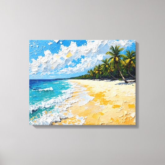 Tropical Island Beach Wrapped Canvas | kustijs Afdruk (Voorkant)