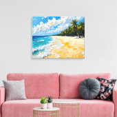 Tropical Island Beach Wrapped Canvas | kustijs Afdruk (Insitu (Woonkamer))